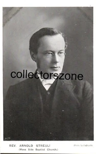 Pfarrer Arnold Streuli Moosseite Baptistenkirche gedruckte Postkarte - Bild 1 von 2