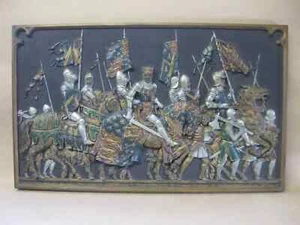 Marcus Designs Vintage Ceramic Wall Plaque ~ Agincourt 1415 ~ King Henry V - Picture 1 of 9