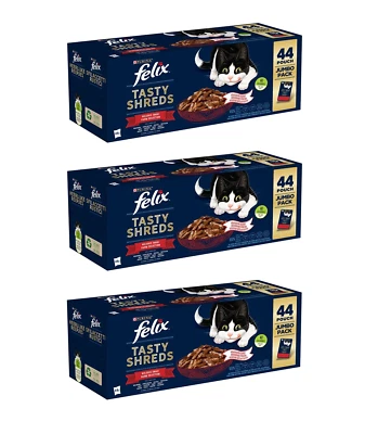 Purina Felix Tasty Shreds Katzen-Nassfutter Mixpaket 132x80g in Sauce - Bild 1 von 4