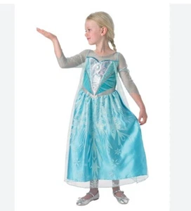 Rubie's Disney Frozen Elsa Premium Fancy Dress Child Costume Large 7-8 Years - Picture 1 of 24