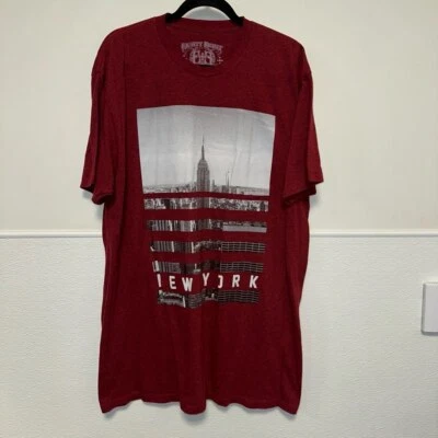 Men's Eighty Eight T-Shirt, X-Large, Burgundy New York - Image 1 of 4
