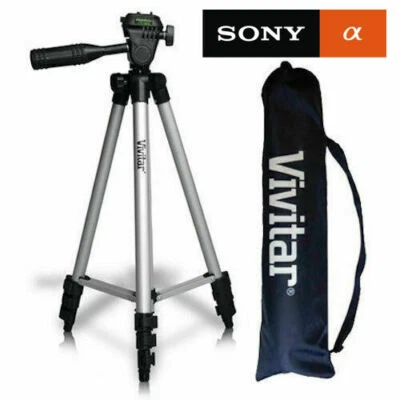  50" PROFESSIONAL VIVITAR TRIPOD WITH QUICK RELEASE FOR  SONY ALPHA DSLR CAMERAS - Image 1 of 4