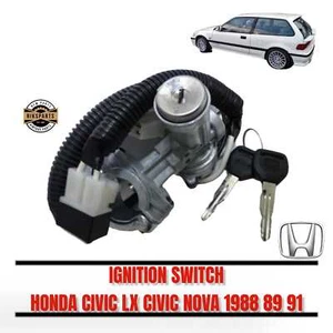 Honda Civic CRX LX SH4 EF2 1988 - 1991 Ignition Starter Switch Steering Lock Set - Picture 1 of 4