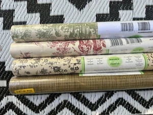 Vintage Waverly Toile Wallpaper 4 Rolls Faux Bamboo Variety - Picture 1 of 18