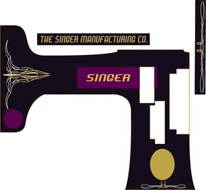 Custom Featherweight (221K) Pinstripes Sewing Machine Waterslide Decals - Picture 1 of 3