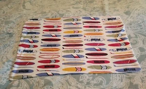 Tommy Hilfiger Flannel Twin Top Sheet And Standard Pillow Case Surfboards - Picture 1 of 7