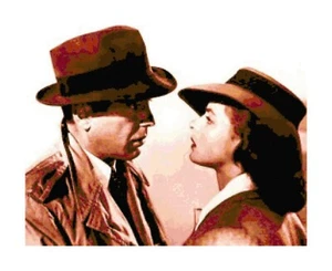 Vintage Casablanca Movie Counted Cross-Stitch Pattern Needlepoint Chart - Picture 1 of 1
