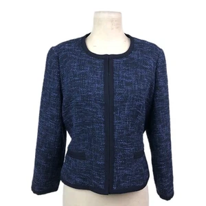 LK Bennett Sakko Damen 10 Halina Blazer Navy Tweed Boucle London Classic - Bild 1 von 6