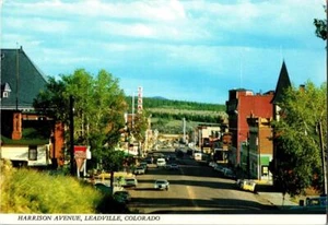Harrison Avenue Leadville Colorado Tourist Postcard 1960's - 1970's Era - Picture 1 of 1