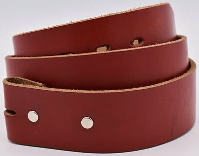 Cinturón de Cuero Genuino Talla 34 ~ Correa de Cinturón Hippie Occidental Rojo Boho de Joed Urbina Foto 1 de 4