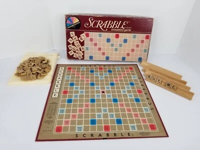 Scrabble Vintage Word Board Game Selchow & Righter 1982 Complete - Image 1 of 4