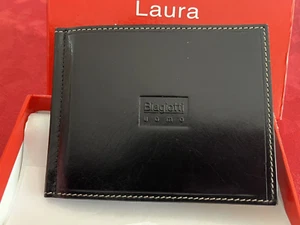 LAURA BIAGIOTTI GELDBÖRSE HERREN LEDER SCHWARZ KREDITKARTEN + GELDSCHEINHALTER - Bild 1 von 7