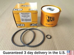 JCB BACKHOE - GENUINE JCB FUEL FILTER ELEMENT W. O RINGS (32/400701 32/401102) - Picture 1 of 11