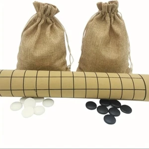 Portable Go Board Game Chess Game Checkers Game Set - Durable Weiqi Bo Set for 3 - Picture 1 of 5