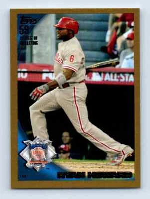 2010 Topps Update Gold Ryan Howard 1096/2010 Philadelphia Phillies #US-265 - Image 1 of 2