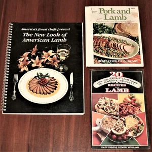 Vintage 3 Cook Books - Lamb & Pork, Recipes Methods Preparation Sauces  - Bild 1 von 8
