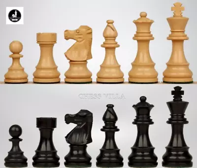 Sinquefield Cup Series Reproduced Staunton Chess Pieces Only set in Ebony  Wood