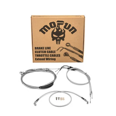 Cable de acelerador embrague freno manillar MOFUN no ABS de 10"-12" para Harley FXS FLSTN Foto 1 de 4