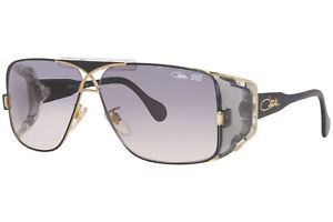 Cazal Legends Men's 955 302 Black/Gold Full Rim Rectangular Sunglasses 63mm