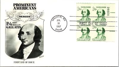 FDC 1967 -  1 1/4 Cent Regular Gallatin - Gallatin, Mo - F37916 - Image 1 of 2
