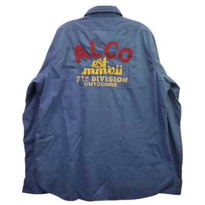 Camisa AMERICAN LIVING Para Hombre XL Azul Bordada ALCO 7ª División Abotonada Foto 1 de 4