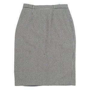 Vintage CANDA Womens Pencil Skirt Black Knee Length Wool 90s Houndstooth UK 16 - Picture 1 of 6