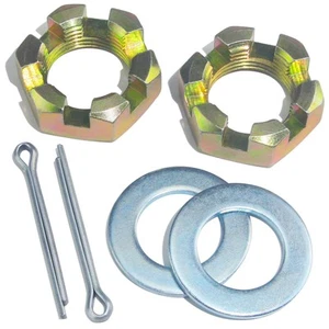 2Sets 1'' Trailer Axle Nut Kits 1'' Thread Spindle Castle Nuts Set with 1" I.... - Picture 1 of 7