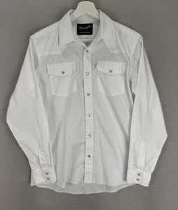 Wrangler Youth Boy’s Sz XL (14-16) White Pearl Button Snap Western Cowboy Shirt - Picture 1 of 9