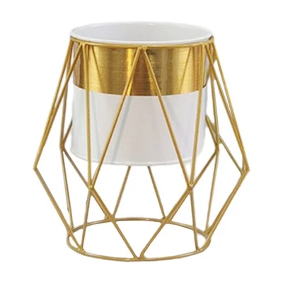  Metall Blumenständer Metallpflanzgefäß Eisenblumentopfhalter Pflanzer - Bild 1 von 4