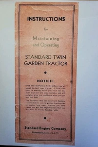 Standard Engine Co. 5 PS Twin Gartentraktor Besitzer, Service & Teile Handbuch + BONUS - Bild 1 von 5