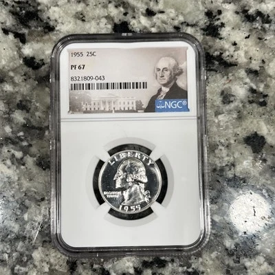 1955 Washington Quarter 25C NGC PF67 - Image 1 of 3