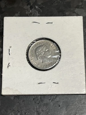 1986 B Swiss Rappen Coin 20 Switzerland Helvetica Coins  - Image 1 of 4