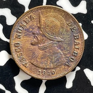 1940 Panama 1-1/4 Centesimos Lot#C3354 Cleaned - Picture 1 of 2
