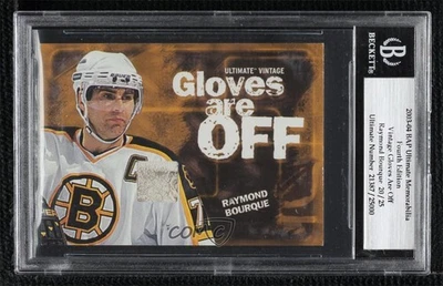 2003-04 ITG Ultimate Memorabilia 4th Edition Gloves Are Off /25 Ray Bourque HOF - Image 1 of 2