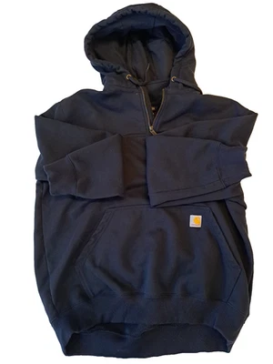 Sudadera con Capucha Carhartt Para Hombres Azul Marino Rain Defender XL Calce Suelto Cuarto Cremallera Foto 1 de 4