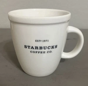 Starbucks Barista Mug 2001 White Ceramic Large Coffee Cup Est 1971 Vintage - Picture 1 of 5