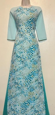 Ao Dai Silk  Double Layer Vietnamese Dress With Pant - Size : Small - Image 1 of 2