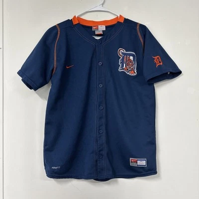 Nike Dri-Fit Youth Size Large Detroit Tigers Justin Verlander Button Up Jersey - Image 1 of 4