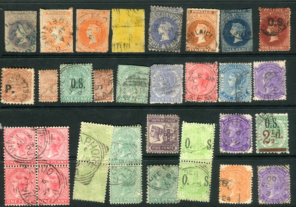 SOUTH AUSTRALIA COLONIES STAMPS 1860-1900 USED - Image 1 of 1