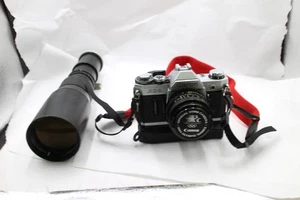 Canon AE-1 Film Camera w/ 50mm lens and extra lens - Picture 1 of 13