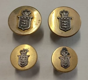 4 x Royal Army Ordnance Corps Officers Mounted Two Part Mess Dress Buttons - Picture 1 of 2