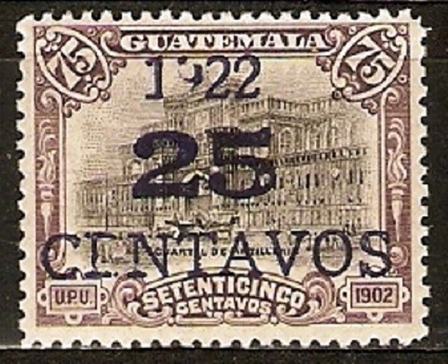 Guatemala Sc unlisted 192 CINTAVOS  MINT HR  FVF interesting lot specialists - Image 1 of 1