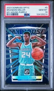 2023-24 Donruss Optic Brandon Miller My House Purple #5 PSA 10 Gem Mint - Picture 1 of 2