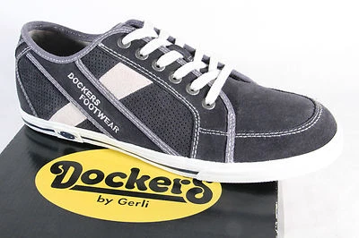 Dockers Zapatillas Zapatos de Cordones Mocasines Deportivas Azul Piel Nuevo - Imagen 1 de 4