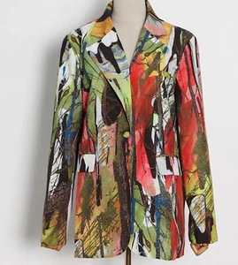 NEU Designer Blazer LUXE & LEDER by MADONNA & CO mehrfarbig MUSTER SM-LG - Bild 1 von 3