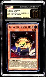 2023 Yu-Gi-Oh 1st Edition BLCR-EN041 G Golem Pebble Dog CGC 10 Pristine POP 1 - Picture 1 of 3
