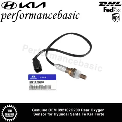 Sensor de oxígeno trasero genuino OEM 392102G200 para Hyundai Santa Fe Kia Forte Foto 1 de 3