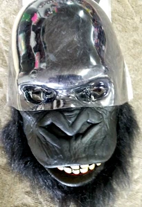 Goin' Ape Mask Ani-Motion Latex Gorilla Black Monkey Halloween Adult - Picture 1 of 4