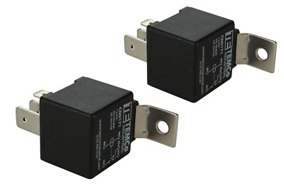 2 LOT TEMCo INDUSTRIAL 12 V 60/80 Amp Bosch Style S Relay SPDT Automotive - Image 1 of 4