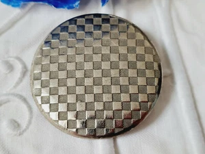 Ancienne partie de boucle ceinture en metal damassé pour création 3,1 cm D19C - Foto 1 di 3